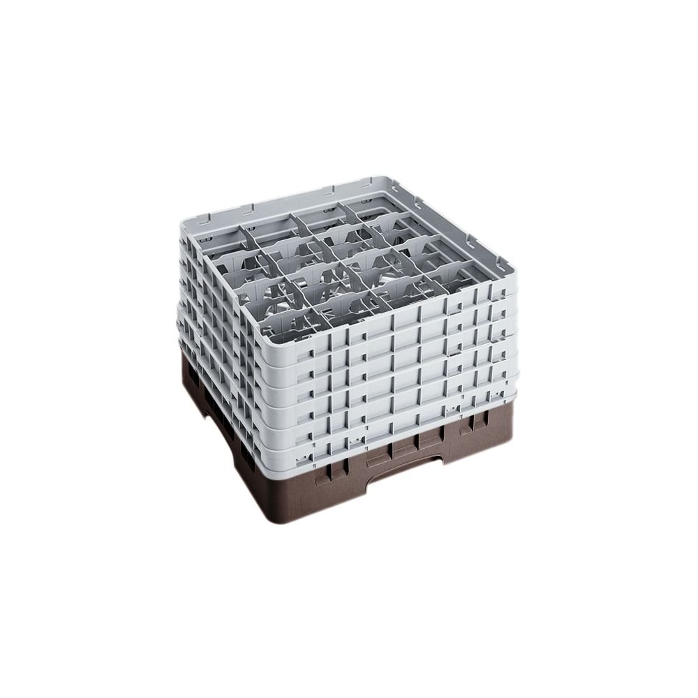 Cambro 16-Compartment Food Pan Carrier with 6 Lids - 500x500x349mm (Brown) - Ideal for Commercial Kitchens, Catering & Food Service Storage