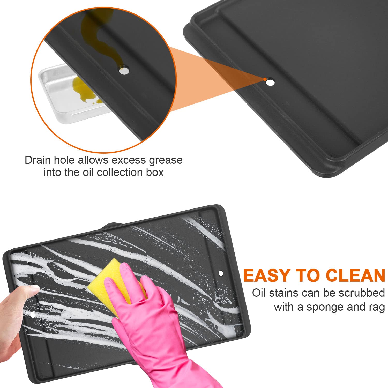 Weber Genesis 300 Series Cast Iron Grill Griddle - Compatible with E-310, S-310, E-320, S-320, E-330, S-330, EP-310, EP-320, EP-330, CEP-310 Gas Grills - Heavy Duty Griddle Accessories (1-Pack) - Perfect for Outdoor BBQ, Camping & Backyard Cooking