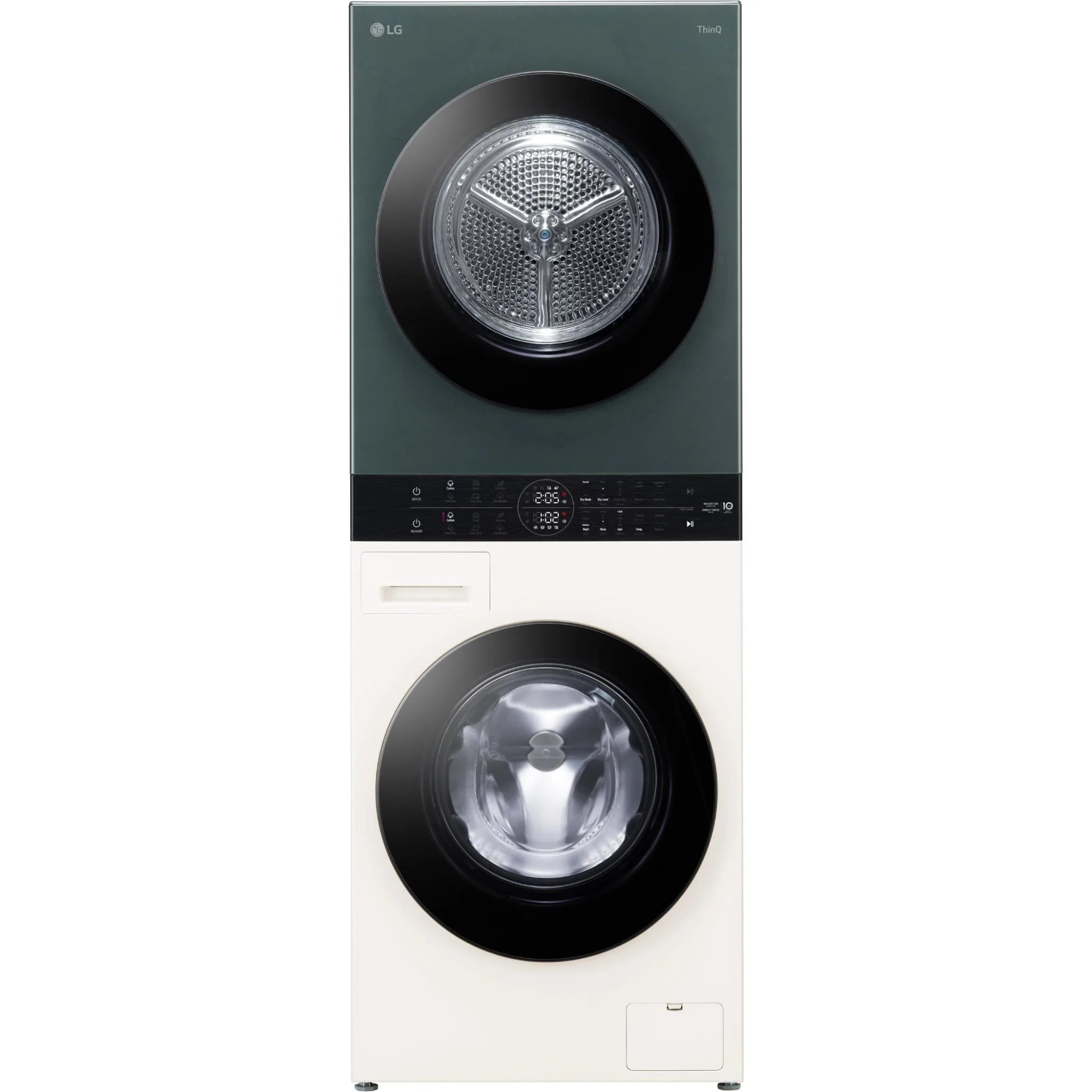 LG 12kg WashTower™ All-In-One Stacked Washer Dryer Combo - Forest Green & Beige (WWT1209FGB) | Space-Saving Laundry Solution for Apartments & Small Homes