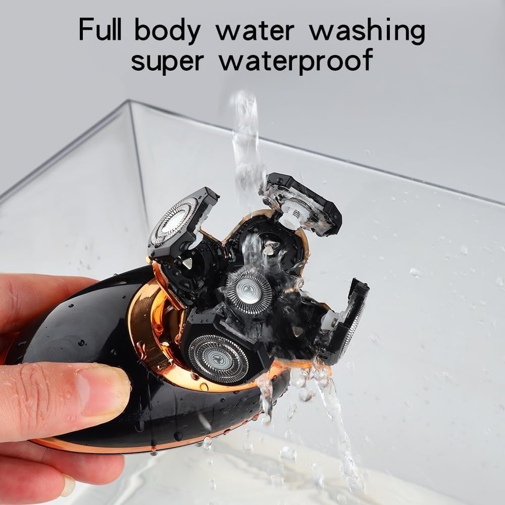 5-in-1 Electric Razor for Men - USB Rechargeable Waterproof Beard Trimmer with LCD Display & Hair Clipper | Perfect for Travel, Home Use & Bald Head Shaving
