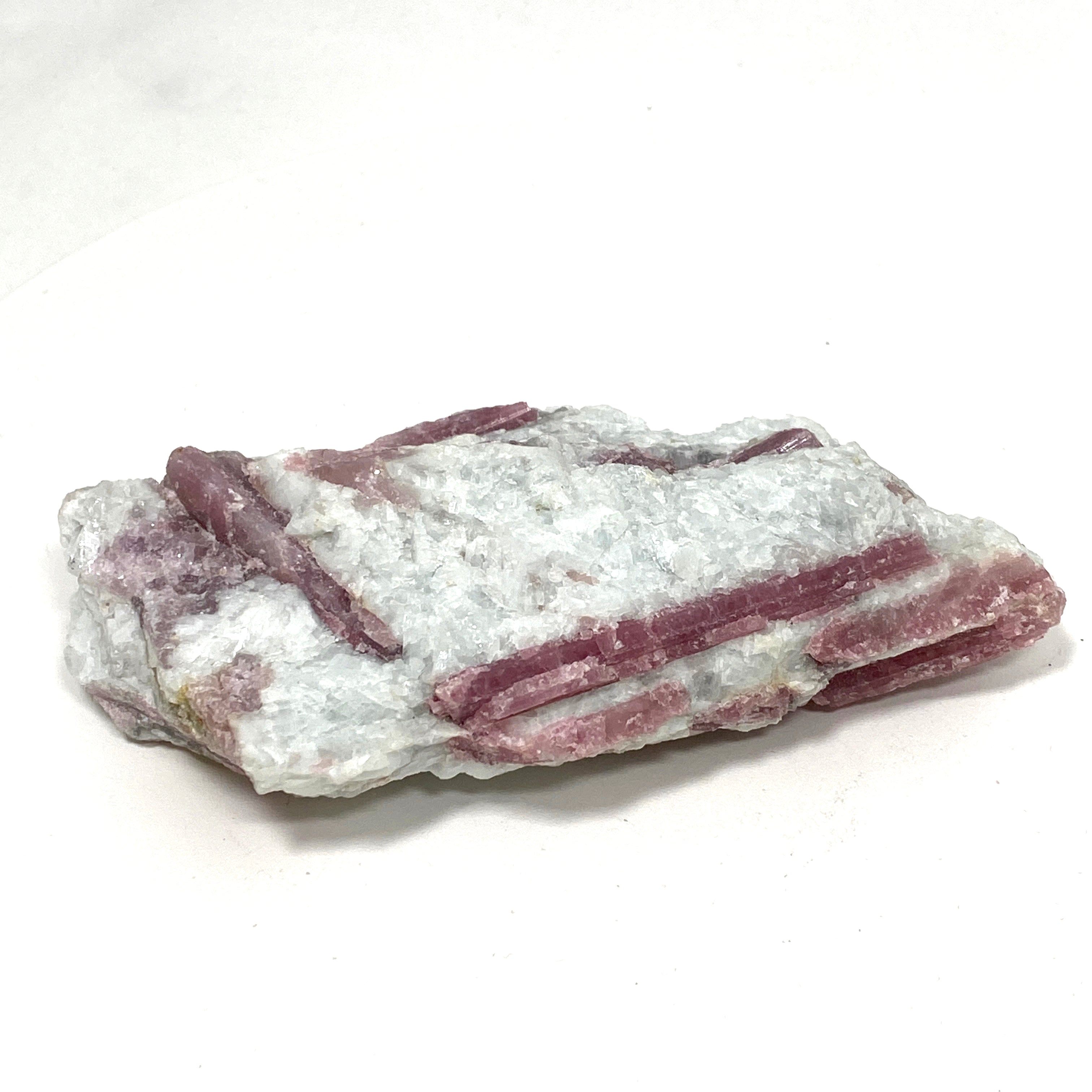 Natural Pink Tourmaline on Quartz Crystal Specimen - PTQ 01 | Healing Stone for Meditation, Reiki & Home Decor
