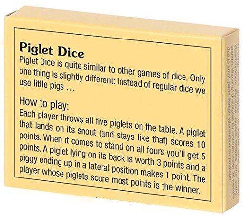 MUBA Piglet Dice Game - Fun Family & Party Board Game for Kids & Adults - Roll & Throw Pigs in This Simple Mini Game - Perfect for Family Game Nights, Birthday Parties & Travel Entertainment