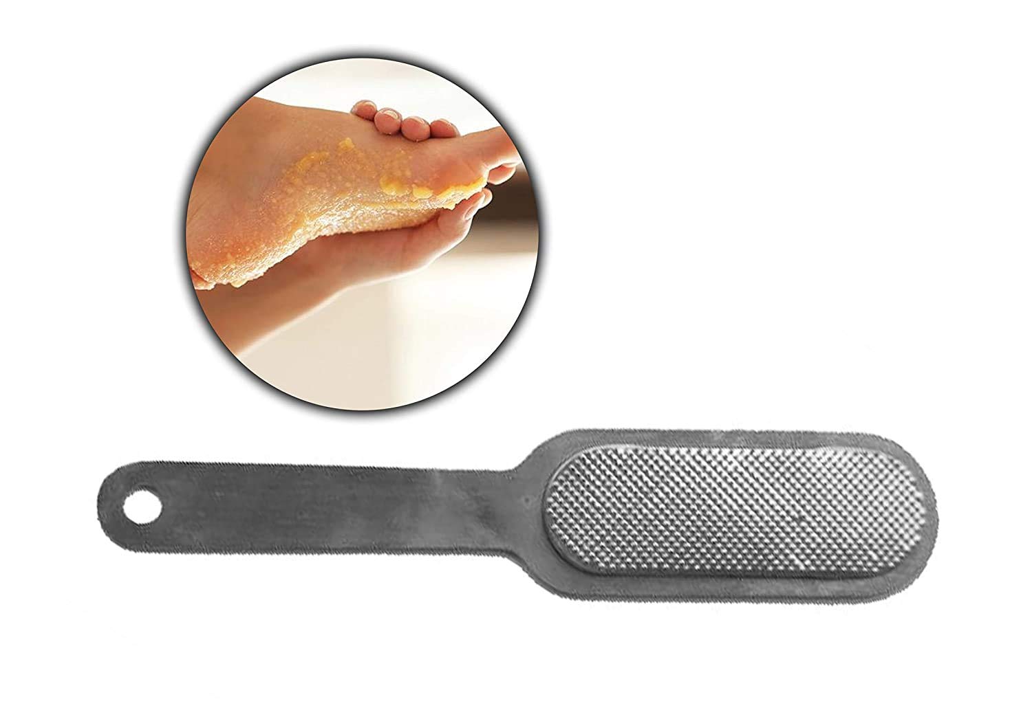Himalaya Craft Dual-Sided Metal Foot File - Callus Remover & Dead Skin Scrubber for Pedicure (Pack of 1) - Perfect for Home Foot Care & Spa Pedicures