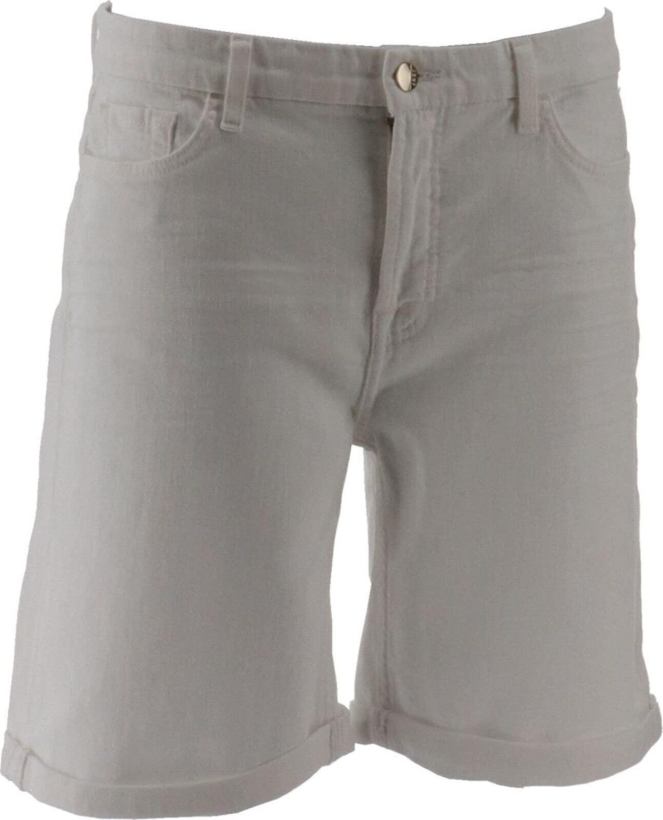 Jen7 7 For All Mankind Women's Bermuda Shorts - Classic White Denim Shorts for Summer | Size 8 | Casual Outfit, Beach Vacation & Weekend Wear