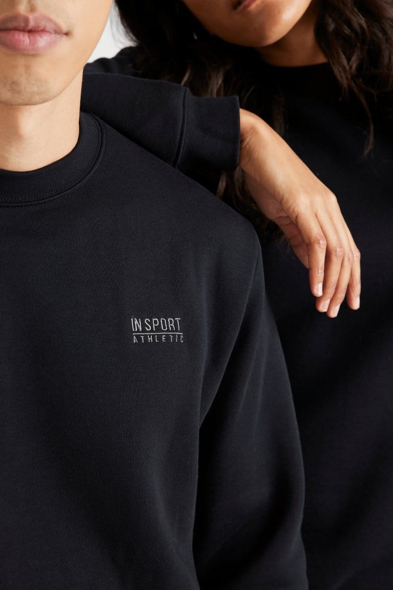 INSPORT Unisex Alaska Black Crew Sweatshirt - Soft Cotton Pullover for Men & Women - Casual Wear, Gym, Lounge & Outdoor Activities