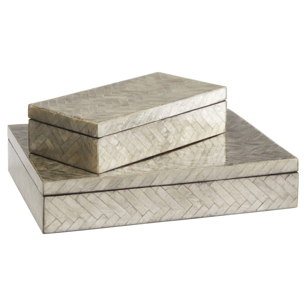 Cyan Design 11685 Triton Large Rectangle Decorative Box in Smoke Finish – Perfect for Home Decor, Storage & Gift Packaging