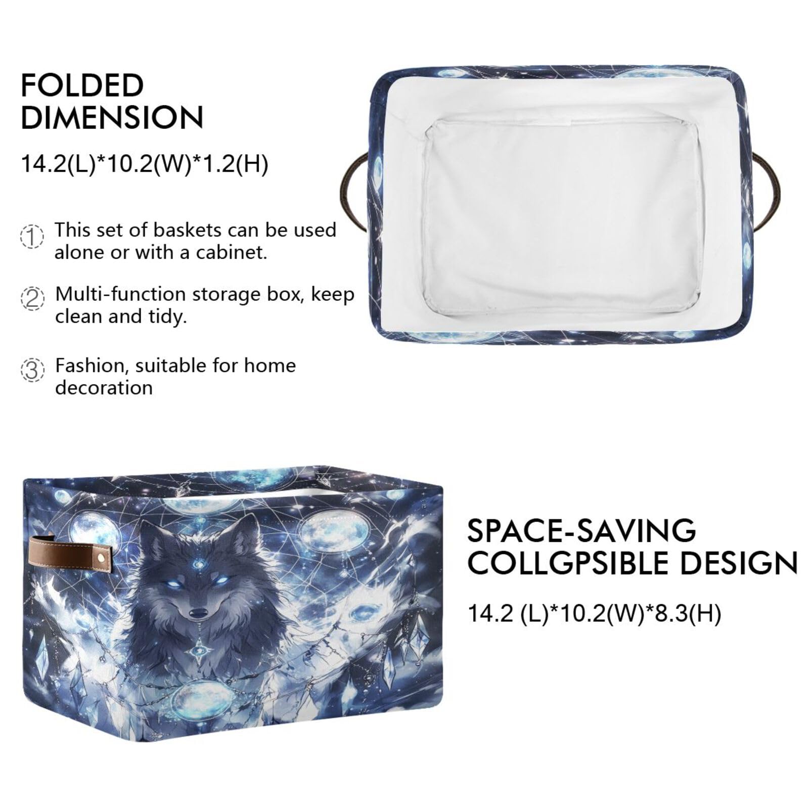 Large Fabric Storage Bins with Handles - Closet & Shelf Organizers for Clothes, Toys | Home Decor