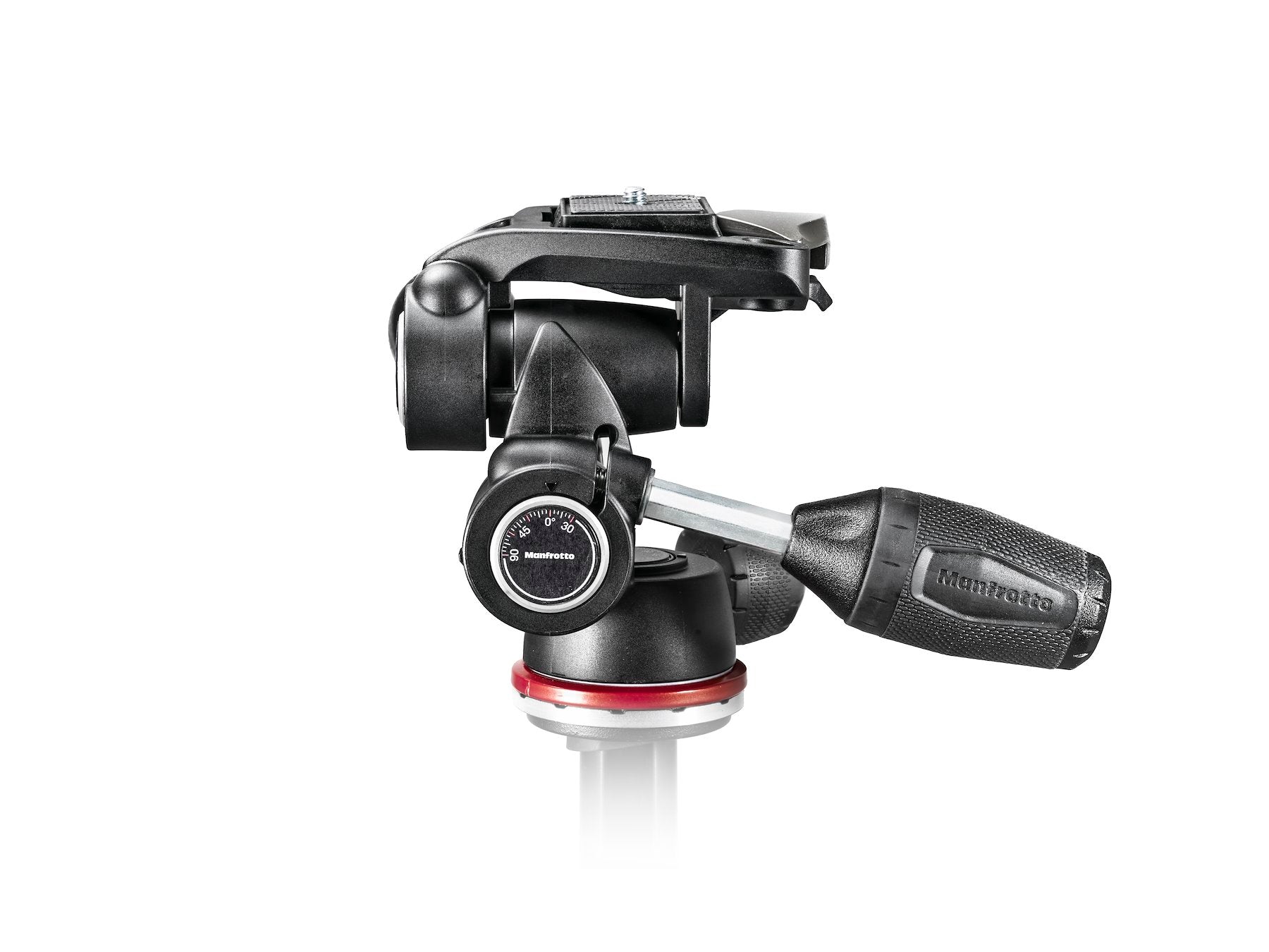 Manfrotto MH804 3WUS 3-Way Pan/Tilt Tripod Head with RC2 Quick Release Plate & Retractable Levers - Perfect for DSLR Cameras, Video Shooting, and Outdoor Photography