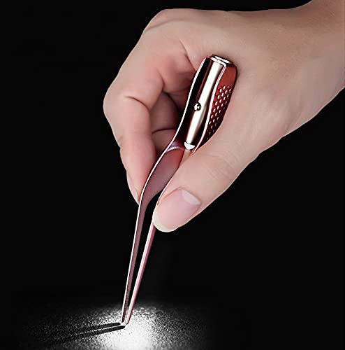 WOIWO 1PC Kids Ear Wax Removal Tool Set - Luminous Ear Pick Tweezers & Spoon for Safe Ear Cleaning (Rose Gold) | Gentle Ear Care for Children & Toddlers at Home