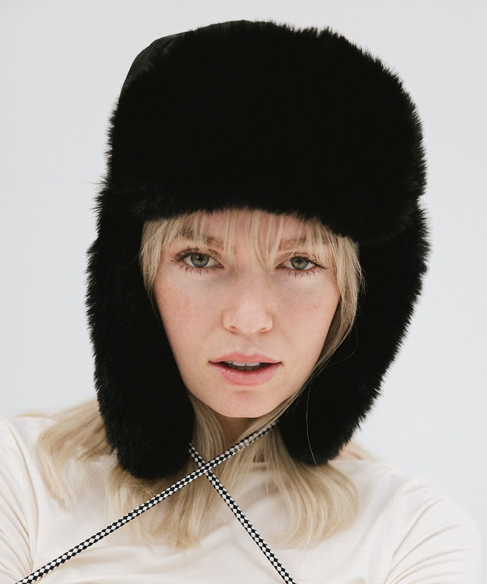 Leda Trapper Hat for Men Women - Warm Winter Fur Hat with Ear Flaps - Cozy Outdoor Hunting Skiing Snowboarding Hat - Perfect for Cold Weather Adventures