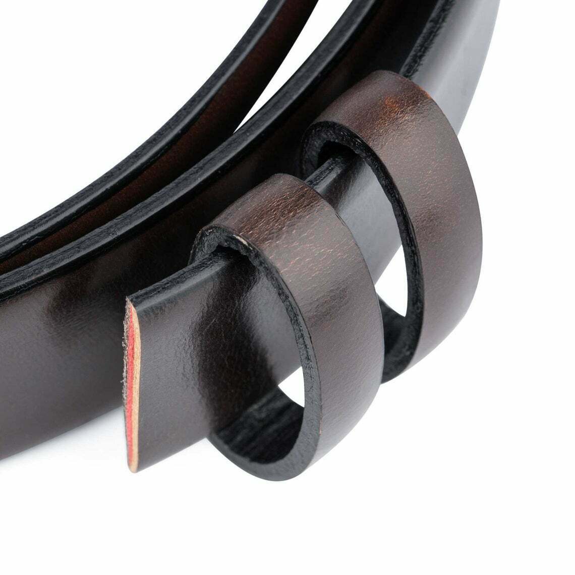Premium 35mm Dark Brown Vegetable-Tanned Leather Belt Strap for Dunhill Buckles - Durable Replacement for Men's Dress & Casual Wear - Perfect for Office, Business Meetings & Formal Occasions