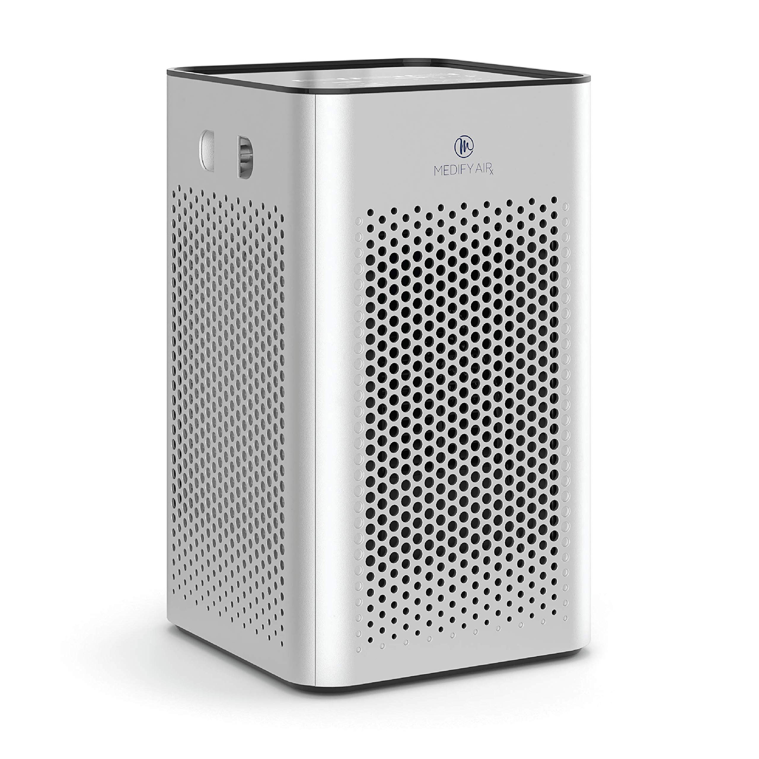 Medify MA-25 True HEPA H13 Air Purifier - Covers 825 sq ft in 1 Hour | Removes Allergens, Smoke, Wildfire Particles, Odors, Pollen & Pet Dander | Filters Down to 0.1 Microns | Silver (1-Pack) | Perfect for Bedrooms, Living Rooms & Offices