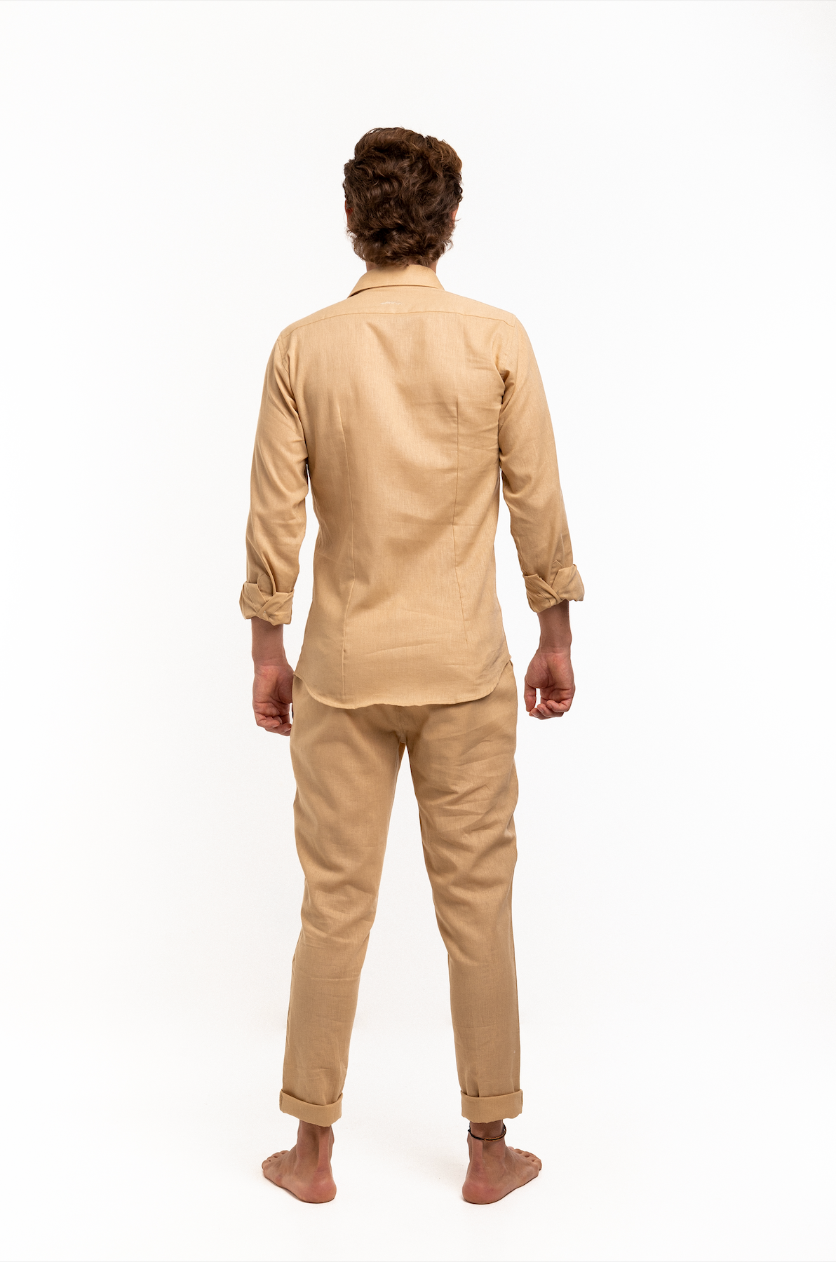 Stylish Milos Caramel Linen Pants for Women - Comfortable Summer Casual Trousers with Elastic Waist | Perfect for Beach, Vacation & Boho Outfits