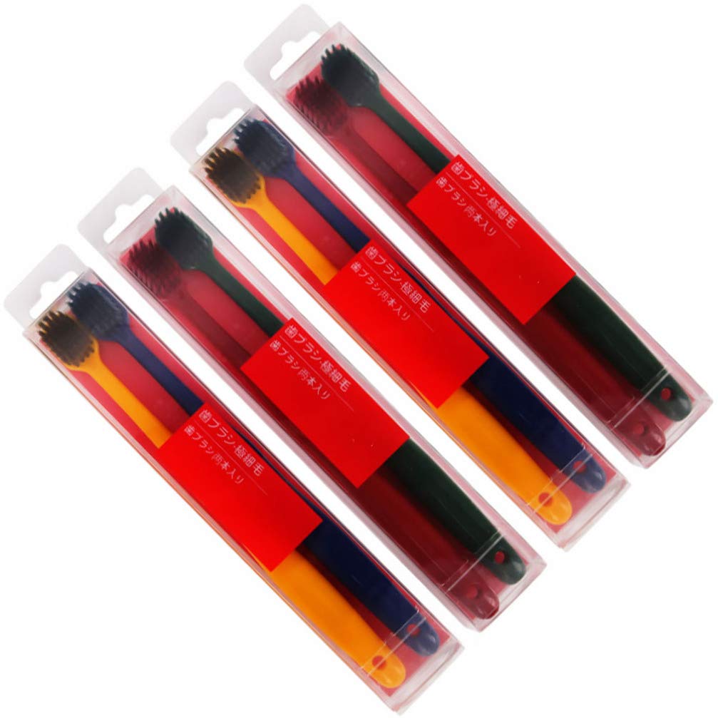 Healifty 8 Pack Manual Toothbrushes - Soft Bristles for Adults & Kids, Travel & Home Use (Assorted Colors) - Perfect for Camping, Gym, Office & Emergency Kits