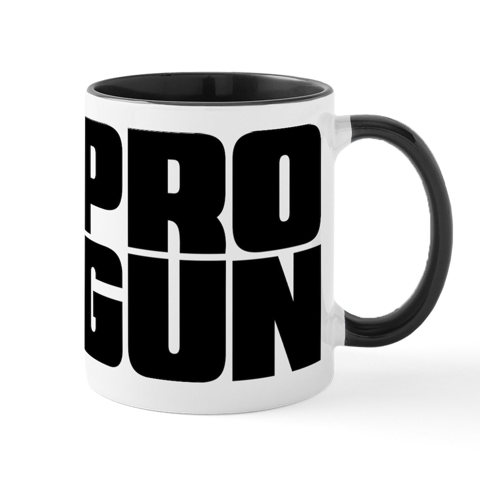 PRO GUN 11 oz (325 ml) Ceramic Coffee Mug - Durable White Tea Cup for Coffee Lovers, Perfect for Home, Office & Camping Use