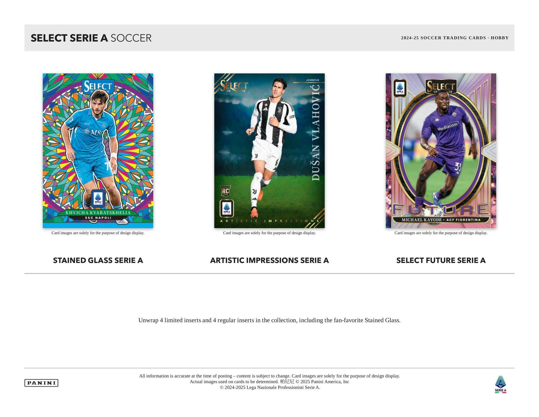 2024-2025 Panini Select Serie A Soccer Hobby Box - 12 Packs with Exclusive Player Cards - Perfect for Soccer Collectors and Fantasy League Fans (Home Display & Trading Events)