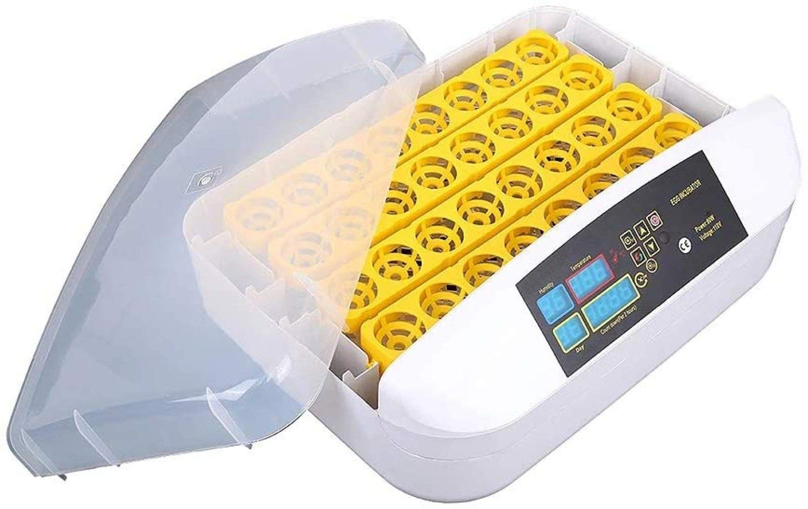 Automatic Digital Egg Incubator for Hatching Chicken Duck Quail Eggs - 32 Egg Capacity with LED Candler & Auto Turner - Clear View Poultry Hatchery Machine (US Plug) - Perfect for Home Farming, Classroom Projects & Kids Educational STEM Activities