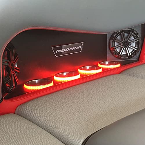 BLAST LED - 4-Piece RGB LED Cup Holder Light Ring for Boats, RVs, ATVs & UTVs - Multi-Color Ambient Lighting for Parties, Night Rides & Interior Decor