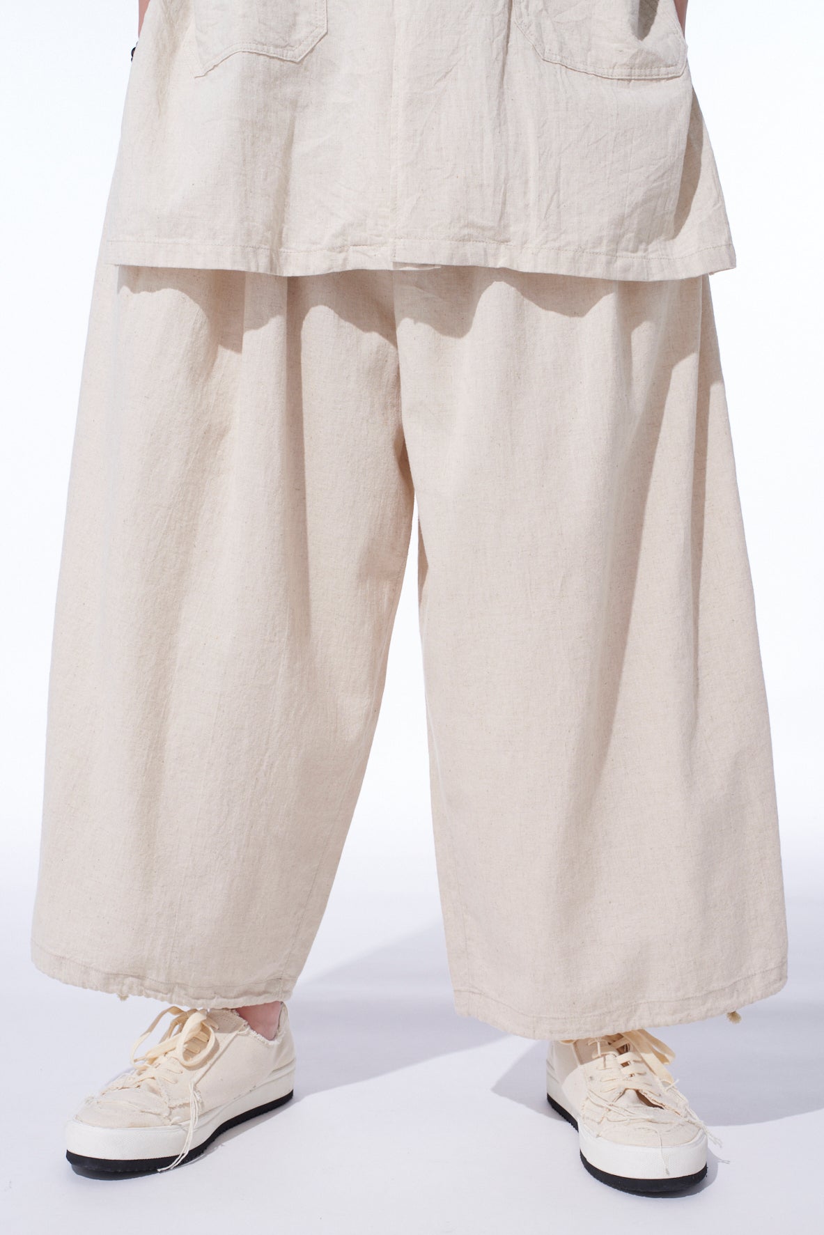 Breathable Cotton Linen Poplin Balloon Pants for Women - Comfortable Loose Fit Casual Trousers for Summer, Travel & Lounge Wear
