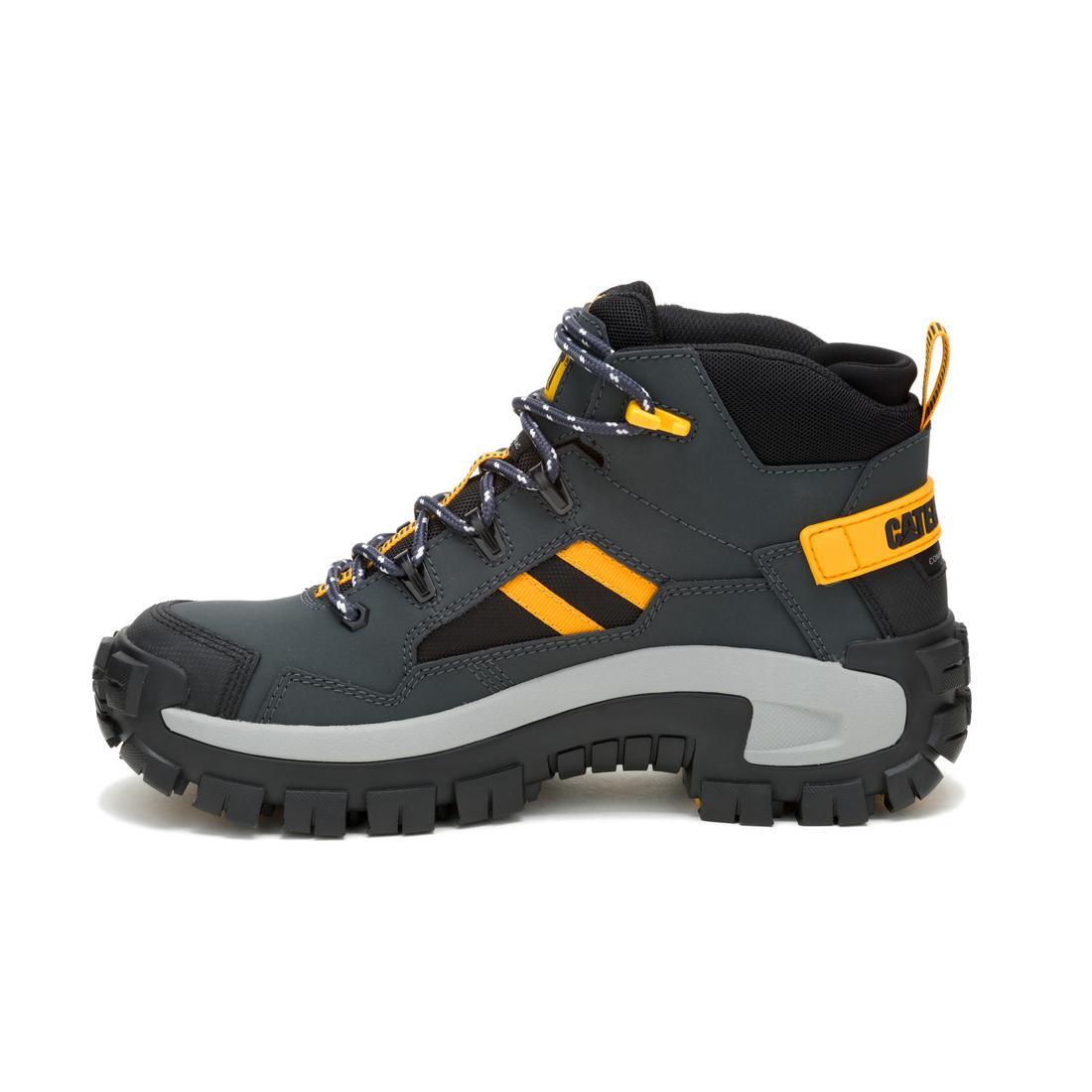 Invader Mid Vent Waterproof Composite Toe Work Boots - Dark Shadows - Slip Resistant Safety Shoes for Construction, Warehouse & Outdoor Work