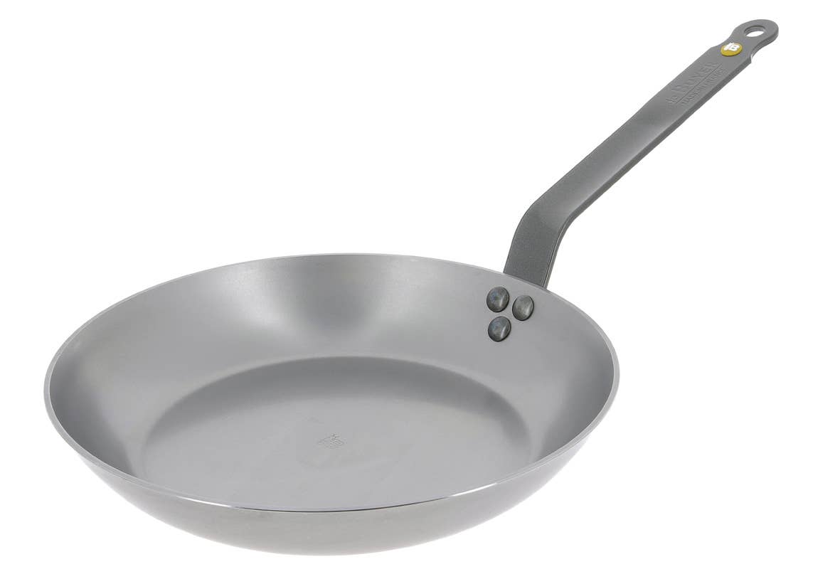 De Buyer Mineral B Element 11-Inch French Carbon Steel Frying Pan - Professional Grade Skillet for Searing, Sautéing & Perfect Steaks (Ideal for Home Chefs & Restaurant Use)