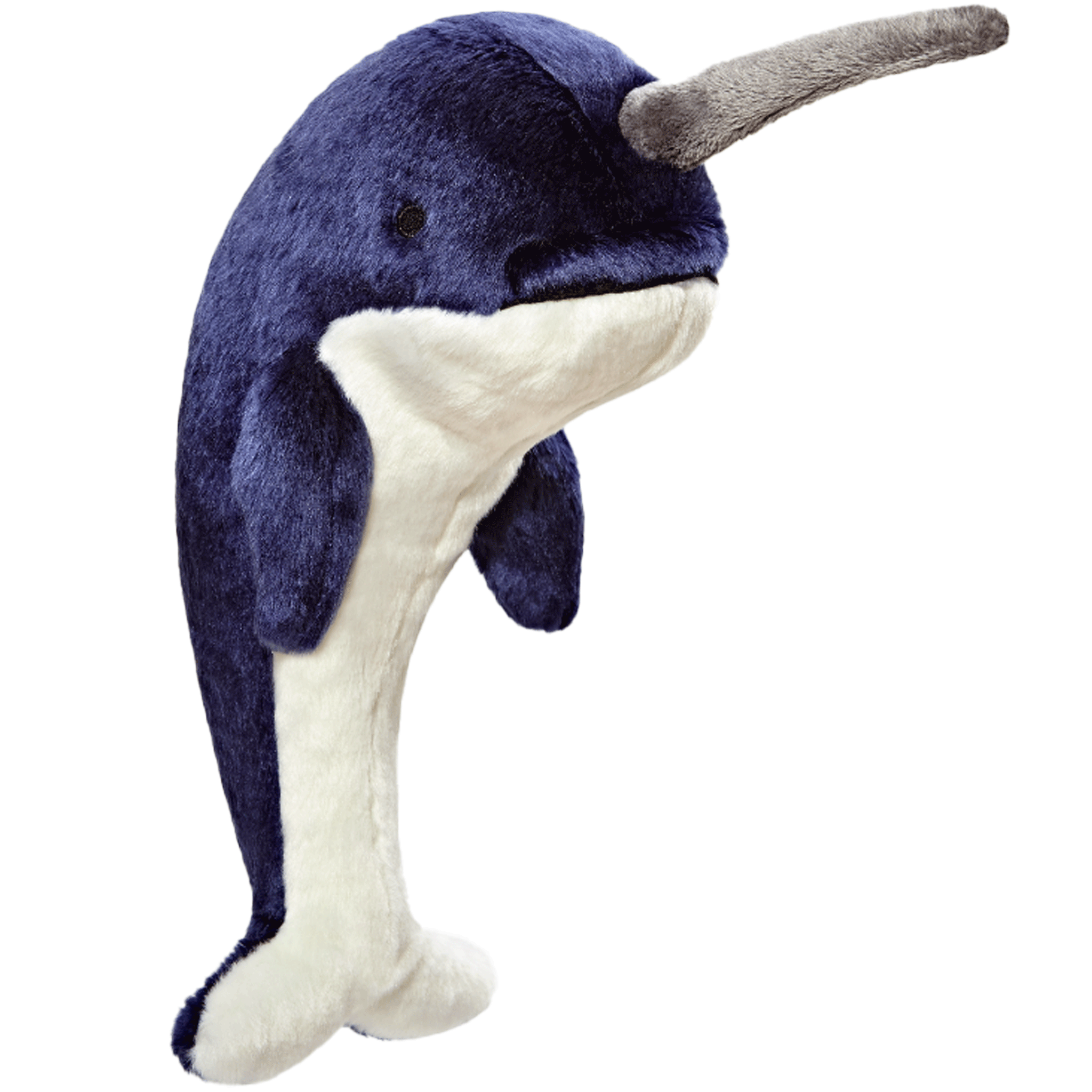 Fluff & Tuff Bleu Narwhal Blue Dog Toy - Durable Chew Toy for Aggressive Chewers - Perfect for Indoor & Outdoor Playtime