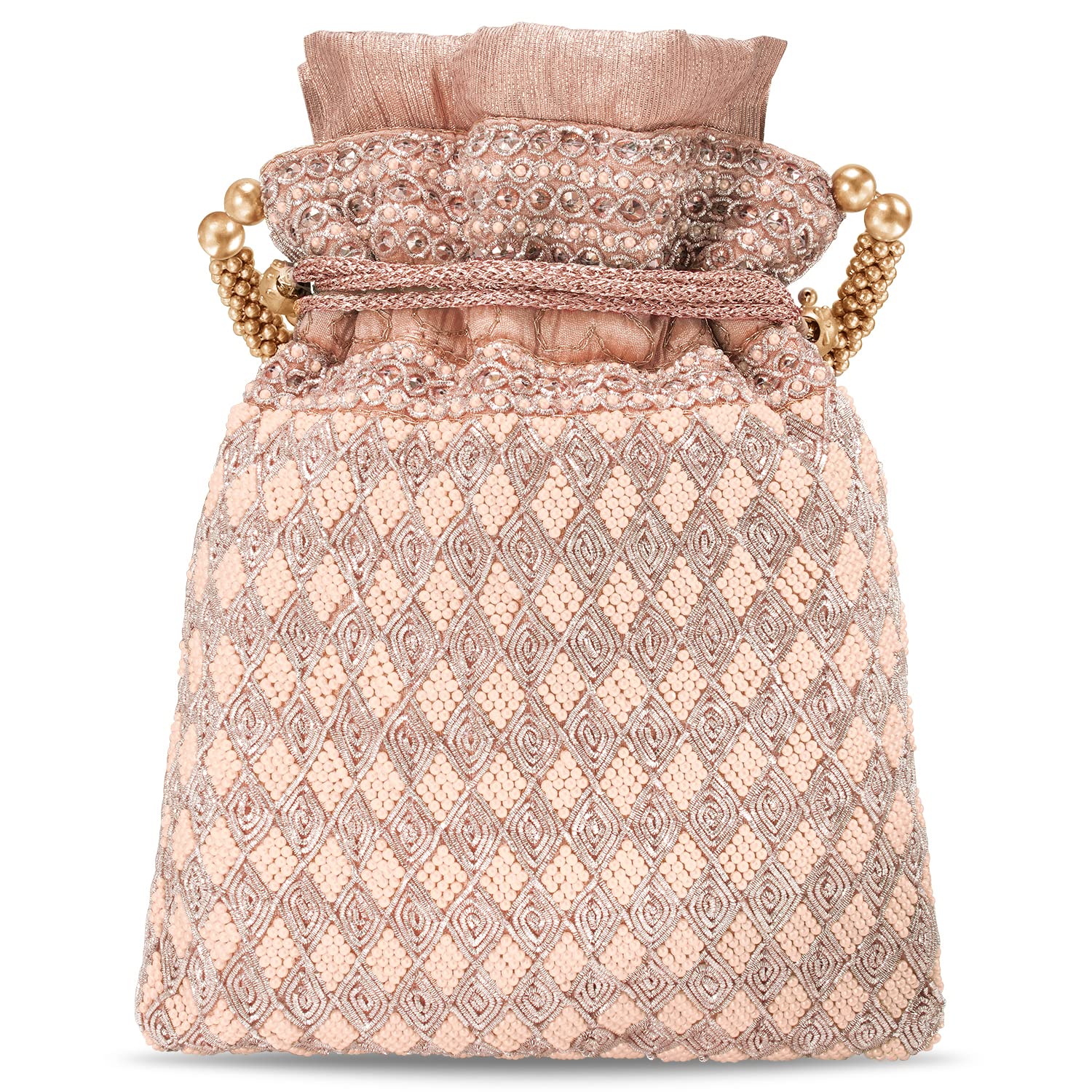 Elegant Aheli Indian Potli Bags for Women - Handmade Ethnic Clutch Purse with Drawstring | Perfect for Weddings, Parties & Evening Events