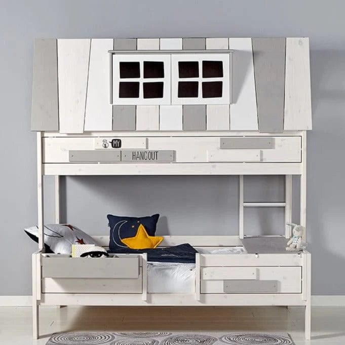 House Bed Frame 140x200 cm - Kids Playhouse Bed with Safety Rails - Perfect for Children's Bedroom & Playroom Decor