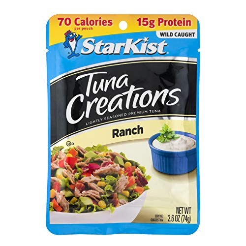 StarKist Tuna Creations Ranch Flavor, 2.6 oz Pouch (12 Pack) - Ready-to-Eat Protein for Salads, Sandwiches & On-the-Go Snacks