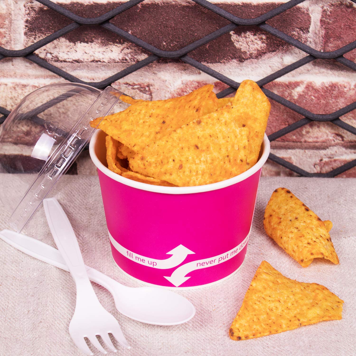 12oz (1000 Count) Pink Paper Ice Cream Cups & Soup Bowls - Disposable Hot/Cold Food Containers for Ice Cream, Gelato, Yogurt, Soup & Snacks - Perfect for Parties, Catering & Dessert Shops