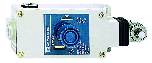 XY2CH13270 Cable Pull Switch - 240V AC, 10A, Booted Push Button, 2 NC - Emergency Stop Switch for Industrial Machinery & Equipment Safety