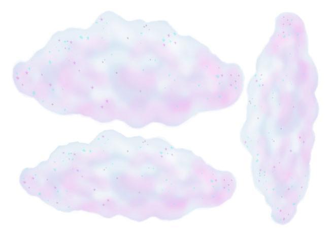 Pastel Clouds Wall Decals - Removable Nursery Wall Stickers for Baby Room, Kids Bedroom & Playroom Decor - Soft Pink Blue Purple Sky Design