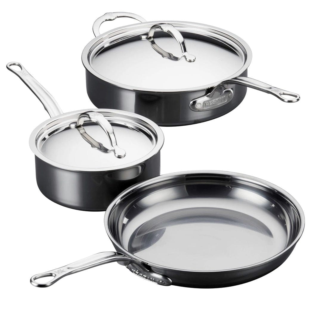 Hestan Nanobond 5-Piece Titanium Cookware Set - Nonstick, Durable & Even Heating for Professional Cooking & Home Kitchens