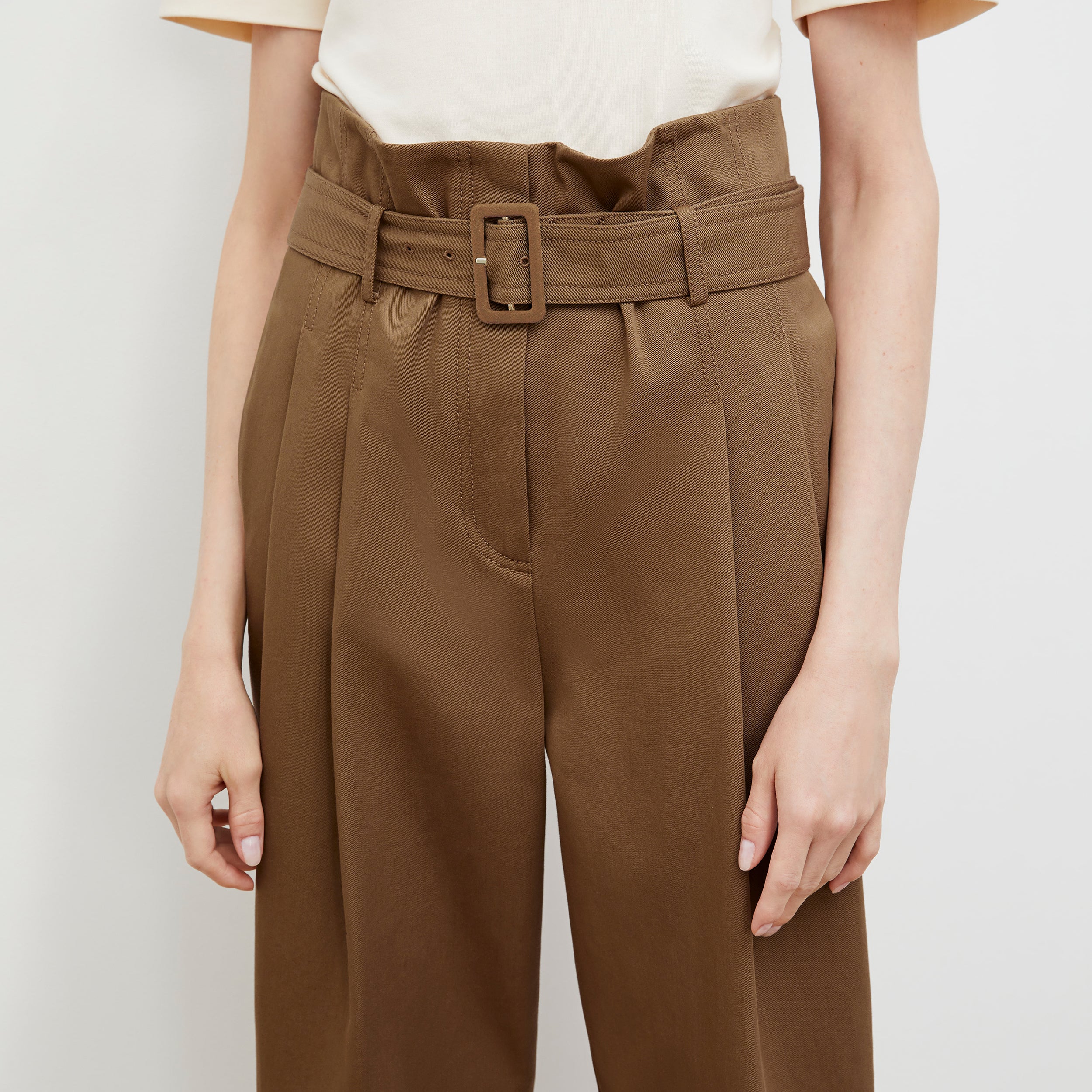 Talulah Eco Chino Pants in Sepia - Sustainable Women's Casual Trousers for Work & Everyday Wear