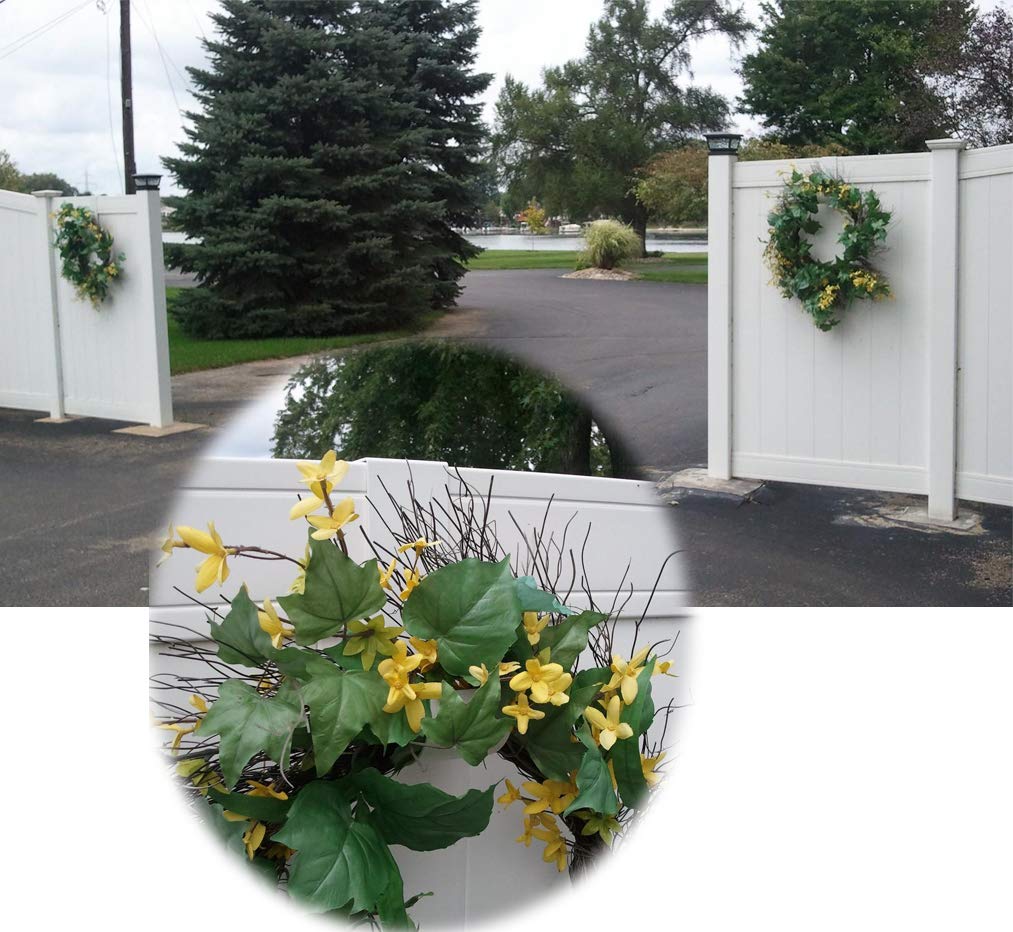 Durable Aluminum Slip-on Fence Hooks - #2-10-WHITE (Pair) - Perfect for Garden Fencing, Deck Railings & Outdoor Decor
