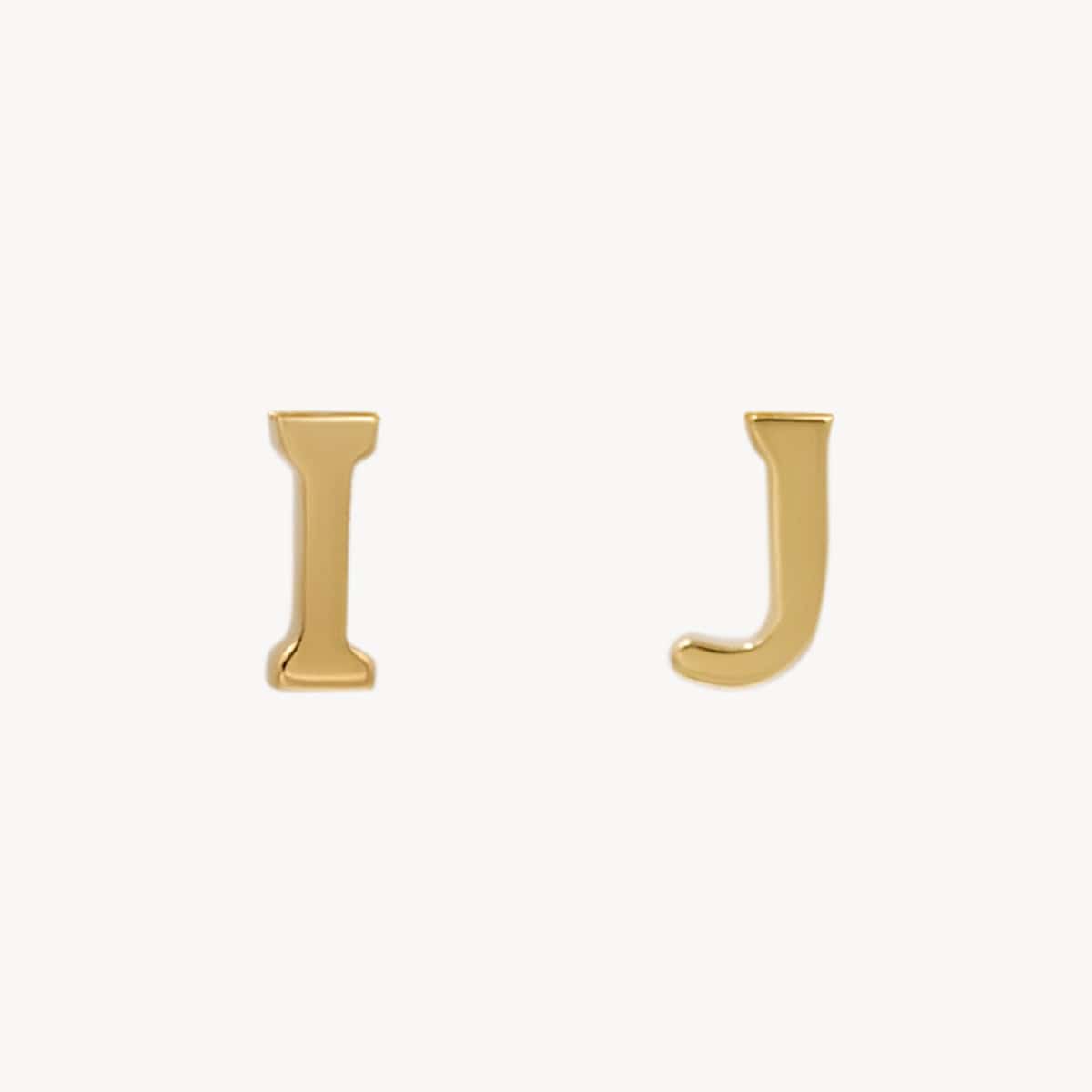 Mini Athena Letter Studs Earrings - Greek Goddess Inspired Jewelry for Women - Perfect for Everyday Wear, Gifts & Special Occasions