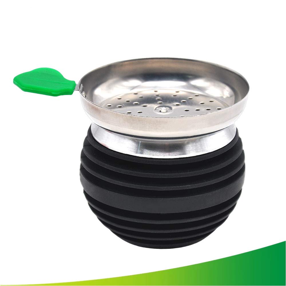 Premium Black Apple Hookah Charcoal Holder - Heat Resistant & Durable for Smooth Smoking Experience | Perfect for Home Use, Parties & Hookah Lounges