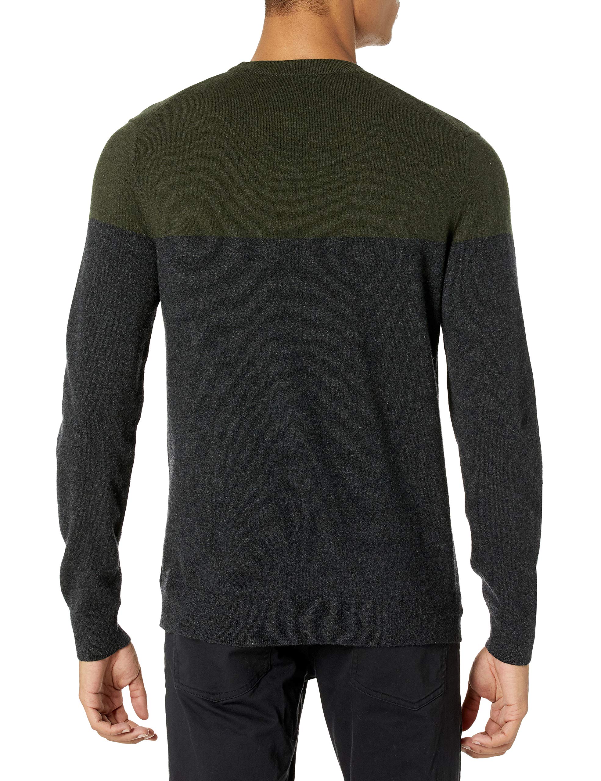 Theory Men's Colorblocked Cashmere Sweater - Hilles Crew Neck Pullover | Soft Luxury Knitwear for Business Casual & Winter Layering