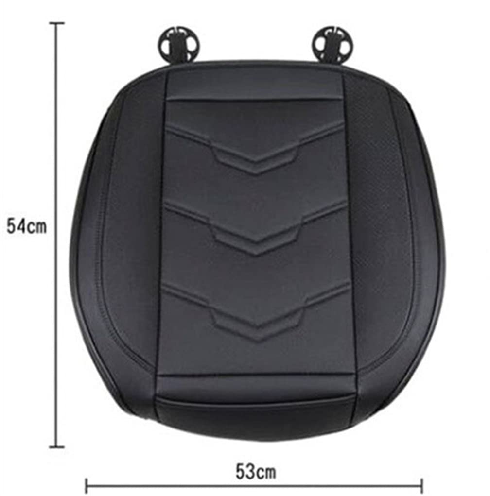 3pcs Universal Car Seat Cushions - PU Leather Seat Protectors with Full Wrapping Bottom, Fits 95% Vehicles (Beige) | Comfortable Driving & Long Trip Protection