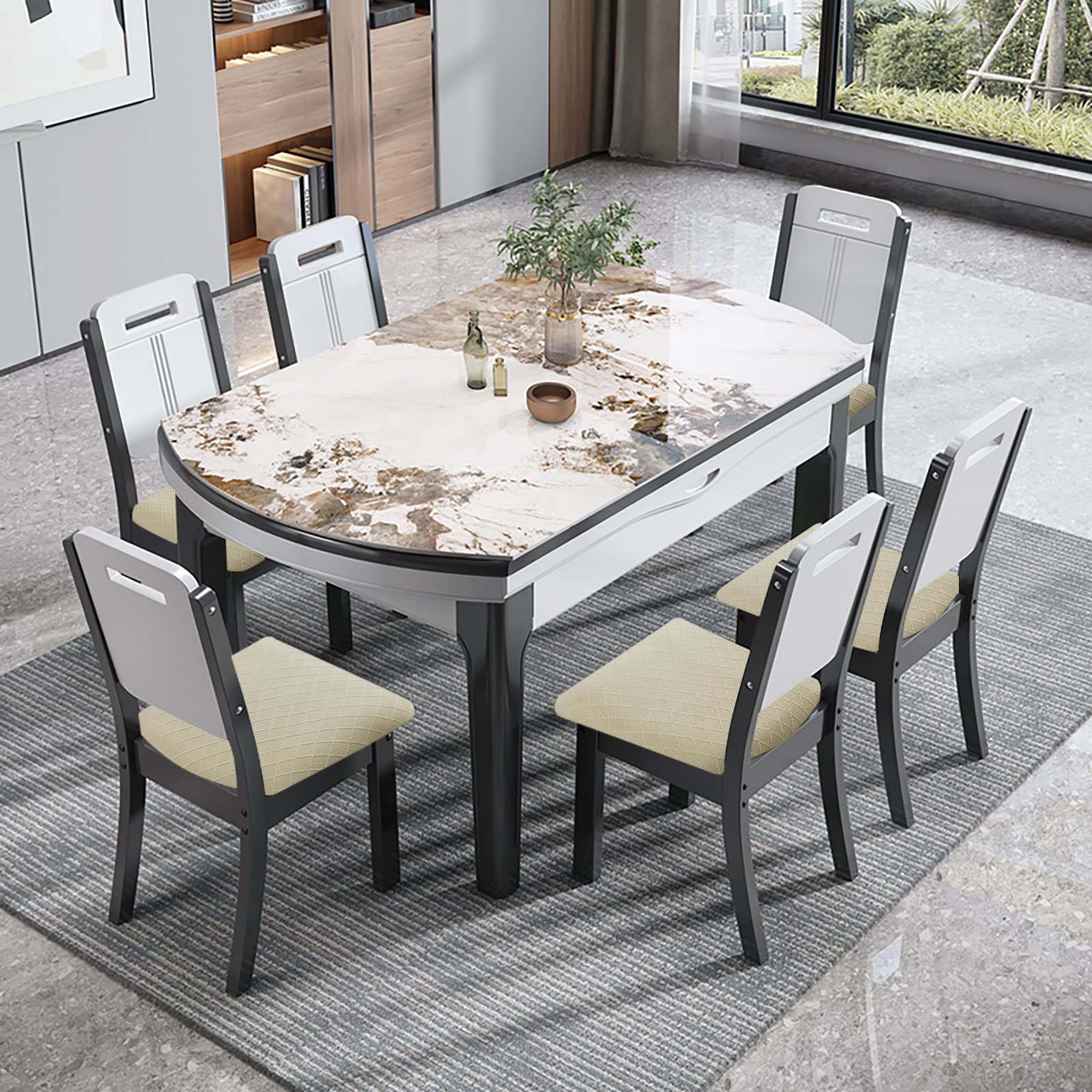 Waterproof Dining Chair Covers Set of 4 - Spill-Proof Beige Kitchen Seat Protectors for Home & Restaurant Use - Perfect for Families with Kids & Pets