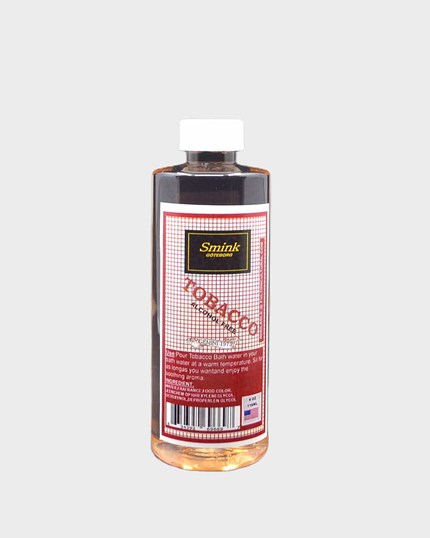 Smink Tobacco Bath Water (4 oz) - Natural Bath Soak for Relaxation & Stress Relief - Perfect for Spa Nights & Self-Care Rituals