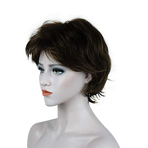 Stylish Short Layered Shaggy Synthetic Wig with Bangs for Women - Perfect for Cosplay, Halloween & Daily Fashion Looks