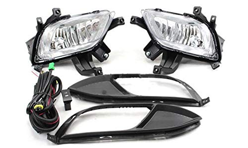 Kia CERATO 2013-2016 Fog Lights Kit - Front Bumper Driving Lamps Assembly Replacement for Enhanced Visibility in Rain & Foggy Conditions