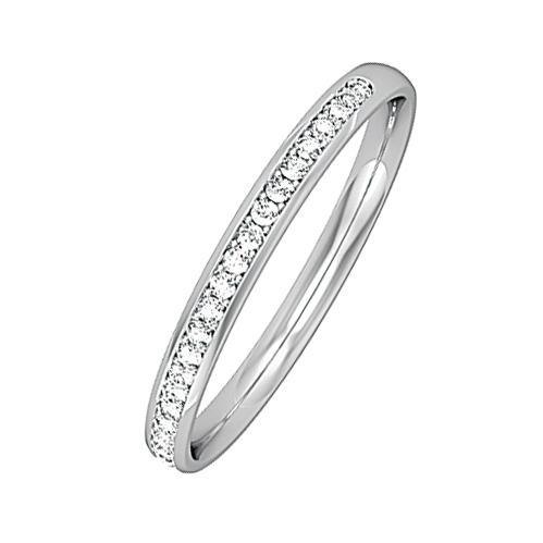0.09ct Platinum Brilliant Cut Diamond Half Eternity Ring for Women - Perfect for Weddings, Anniversaries & Special Occasions