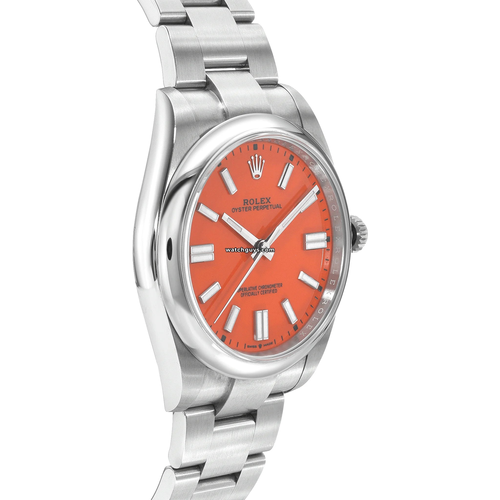 Rolex Oyster Perpetual 124300 Coral Red Automatic Men's Watch - Luxury Dress Watch for Business & Formal Occasions