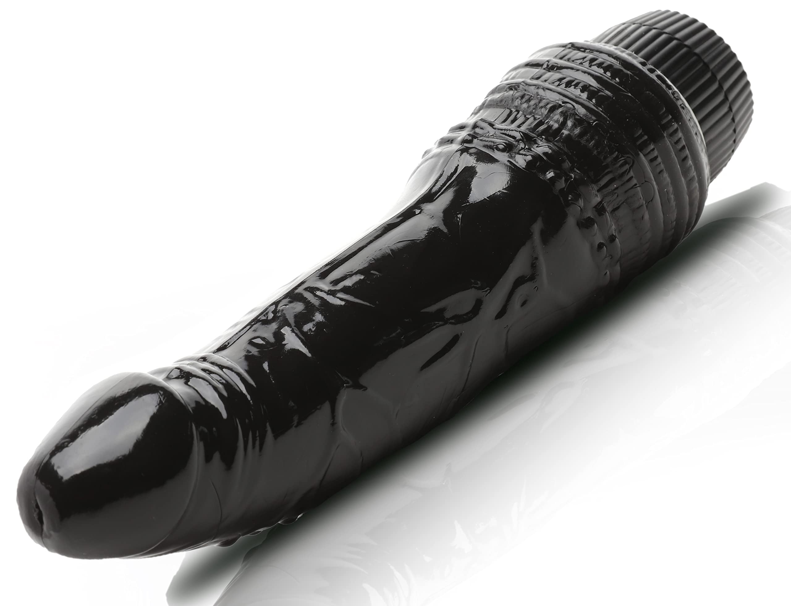 18cm Realistic Black TPR Vibrating Dildo - 3.5cm Diameter Clitoral Stimulator for Women | Powerful G-Spot & Clitoris Massager | Waterproof Sex Toy for Couples Play, Solo Pleasure & Sensual Exploration