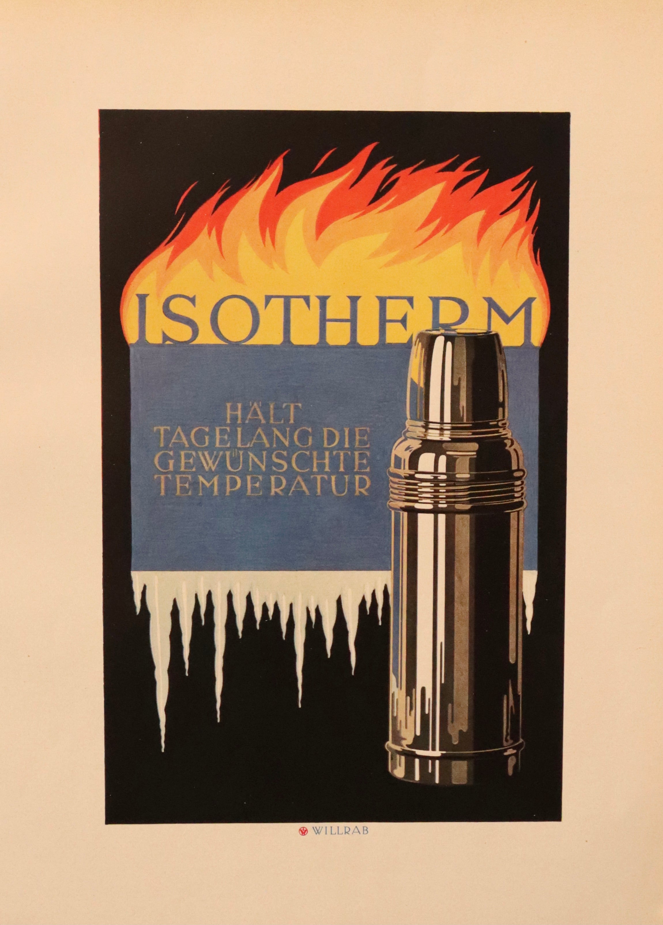 1923 Austrian Art Deco Poster - Vintage Isotherm Willrab Print for Home & Office Decor | Perfect for Living Room, Bedroom, or Office Wall Art