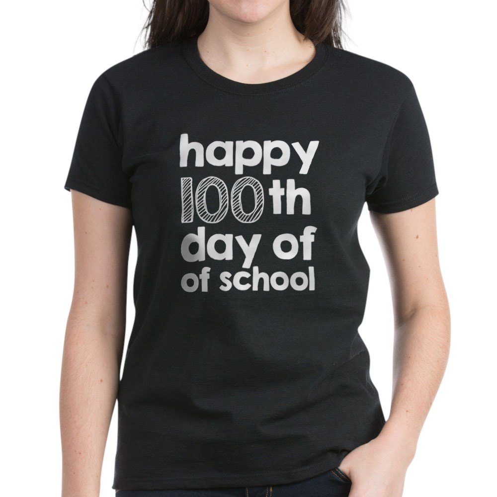 100th Day of School T-Shirt for Women - Soft Cotton Tee - Perfect for School Celebrations & Fun Events