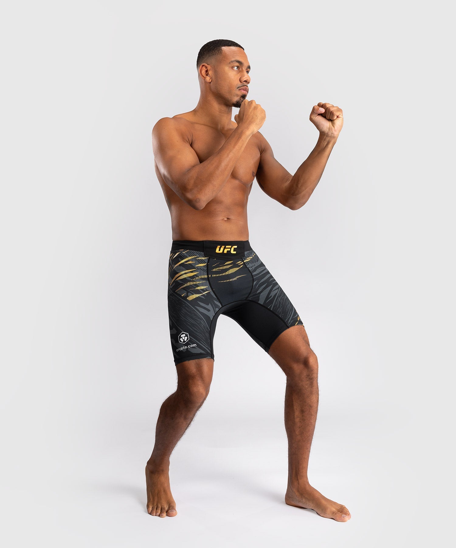 Venum UFC Fusion Personalized Authentic Fight Night Men's Vale Tudo MMA Shorts - Gold - Perfect for MMA Training, UFC Watching & Combat Sports Enthusiasts