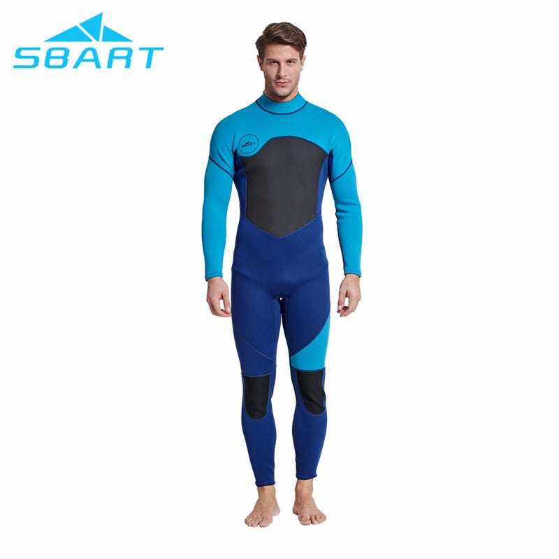 Men's 3mm Neoprene Full Wetsuit for Scuba Diving, Surfing & Water Sports - Warm & Flexible Cold Water Protection